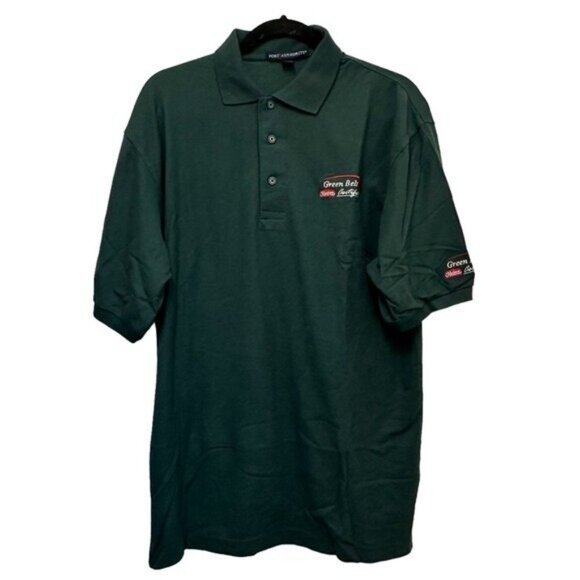 Heinz Green Belt Certified L Employee Logo Polo Golf Shirt Pittsburgh Ketchup - Picture 1 of 7